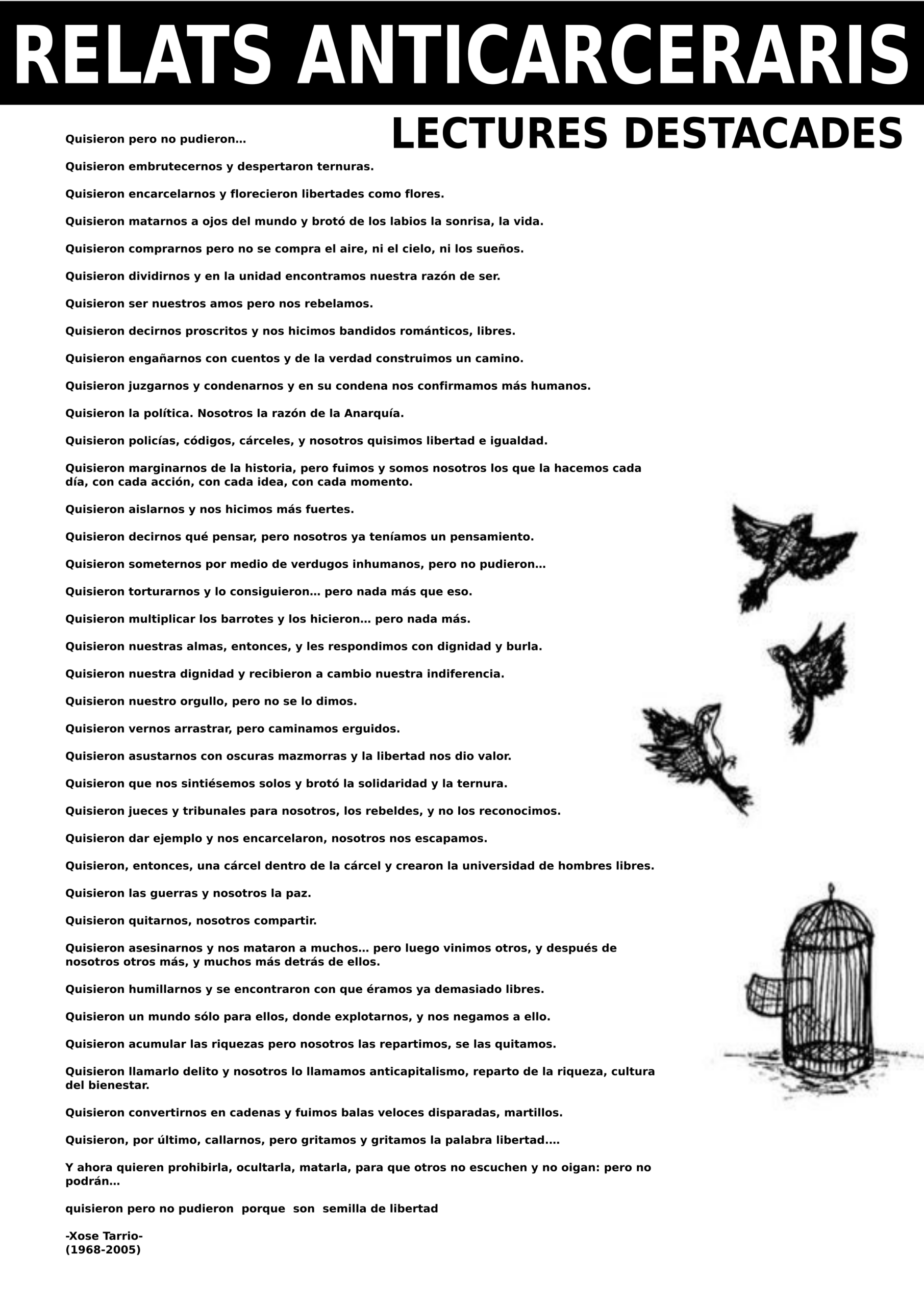 Lectures destacades: Relats anticarceraris